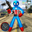 Capitaine Spider American Stickman Rope Hero Mafia