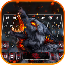 Flaming Wolf Keyboard Theme