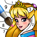 Princess Coloring Book: Magic Color by Number