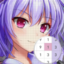 Pixel Art-Anime Girl Color By Number
