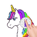 Unicorn Coloring Book - Color by Number