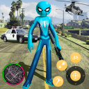 New Spider Stickman Rope Hero Shooting Crime 2020