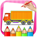 Vehicle Drawing and Coloring Book