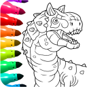 Dinosaur Coloring Book Glitter