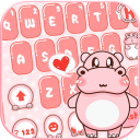 Pink Cute Hippo Theme