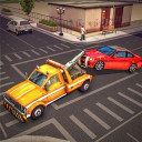 Tow Truck Car Transporter Driving And Parking
