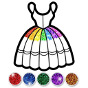 Glitter Dress Coloring