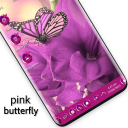 Pink Butterfly Stylish Theme