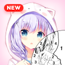 Anime Girl Color by Number - Anime Coloring Book