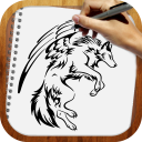 Learn to Draw Wolves Tattoo