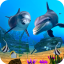 Blue Dolphin Fish Live Wallpaper: Aquarium Fish 3D