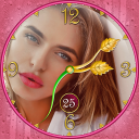 My Photo Clock Rose Live Wallpaper