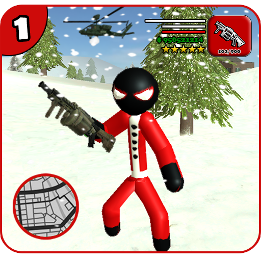 دانلود برنامه Stickman santa claus rope hero برای اندروید مایکت