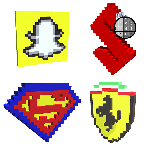 دانلود برنامه Logo 3D Color by Number Voxel Coloring Book Pages برای