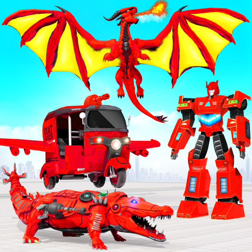 robot red dragon