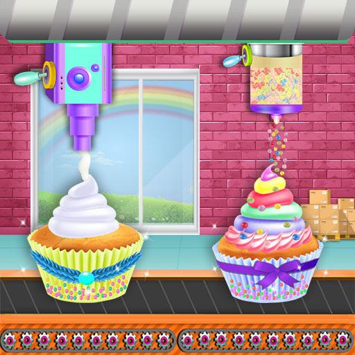 دانلود بازی Rainbow Cupcake Factory: Bakery Food Maker Shop برای 