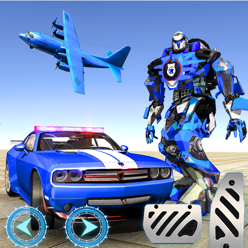 دانلود بازی US Police Plane Robot Car Bike - Transporter Games برای ...