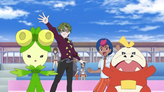 انیمیشن سرزمین های پوکمون - فصل ۱ - قسمت ۵۵ - مبارزه ی اصلی چهار نخبه ی پالدآ