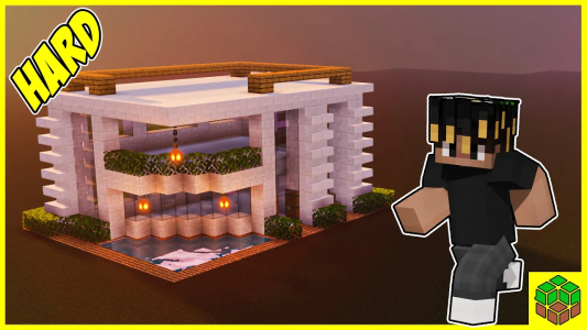  استریم ساخت و ساز در ماینکرفت - اودی ارنجی - خانه‌های سخت - آموزش ساخت خانه دو طبقه با استخر