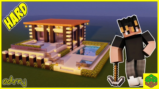  استریم ساخت و ساز در ماینکرفت - اودی ارنجی - خانه‌های سخت - آموزش ساخت خانه بزرگ ویلایی