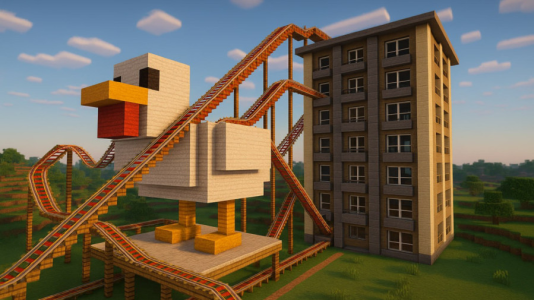  استریم ماینکرفت: ساخت آپارتمان - شادی فاکس - فصل ۱ - ترن هوایی بزرگ!!