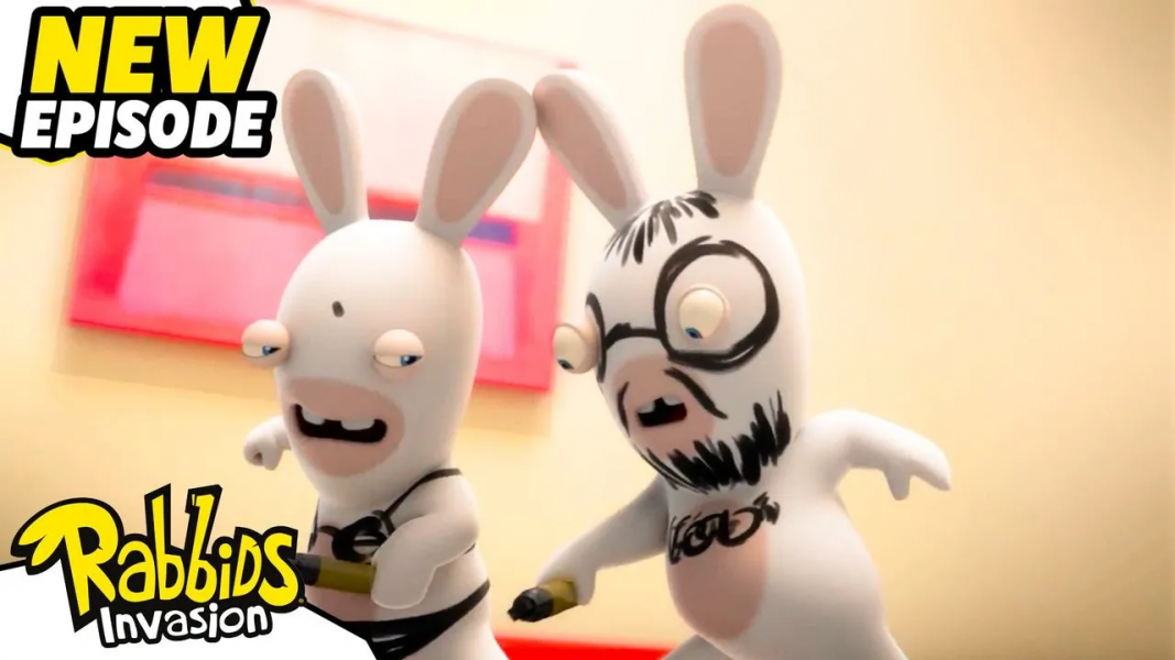 ۵-سکانسی از انیمیشن خرگوش‌های دیوانه