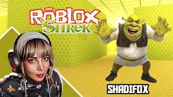 پوستر استریم روبلاکس: شرک در بک رومز - شادی فاکس