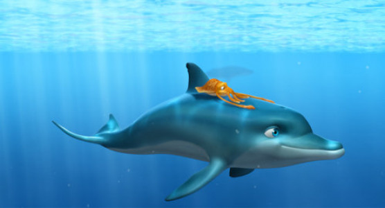 ۴-سکانسی از انیمیشن آرزوی دلفین