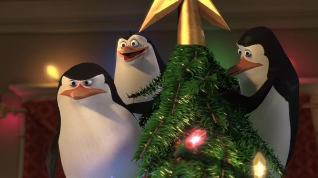 ۱۰-سکانسی از انیمیشن پنگوئن‌های ماداگاسکار در شادی کریسمس