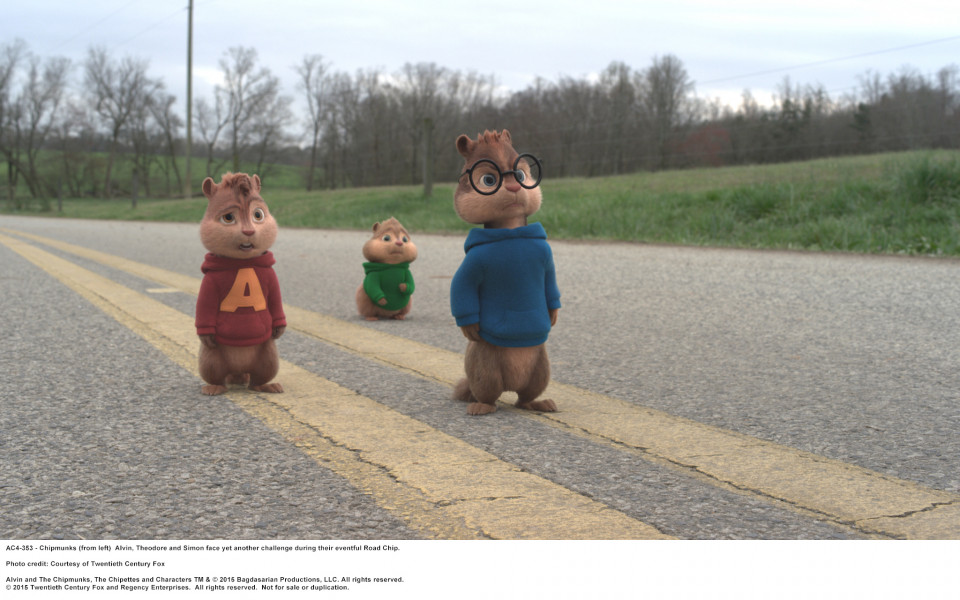 ۸-سکانسی از انیمیشن آلوین و سنجاب ها در سفر جاده ای