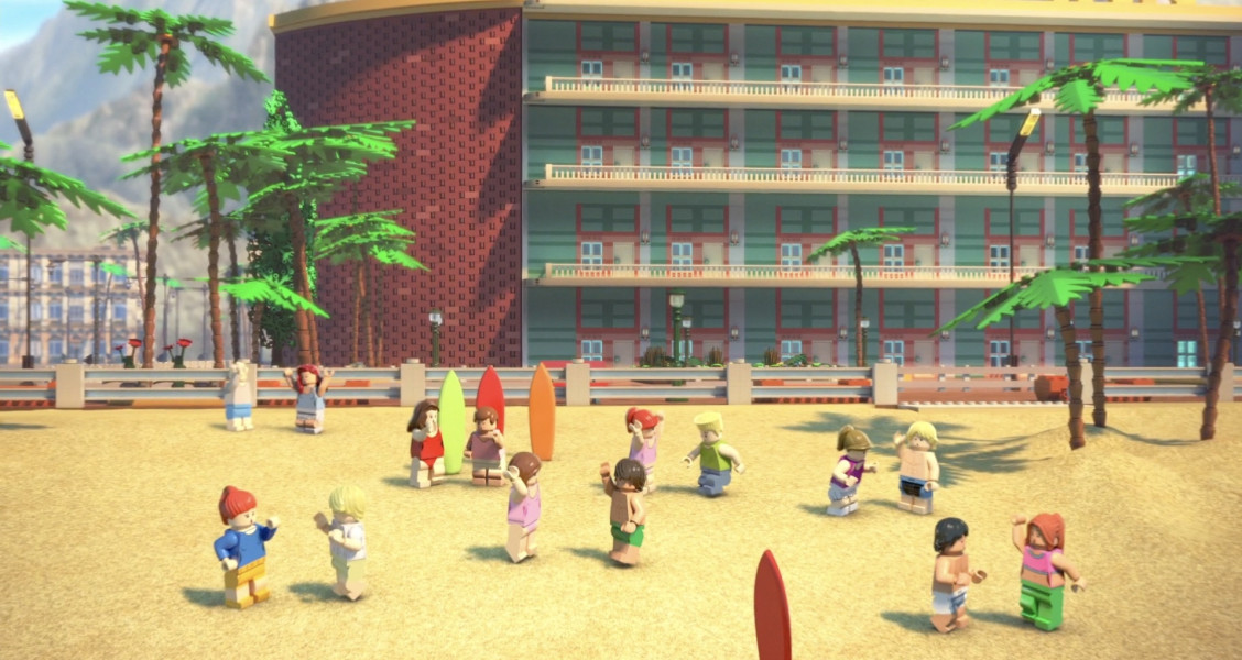 ۸-سکانسی از انیمیشن لگو اسکوبی دو: انفجار ساحل دریا