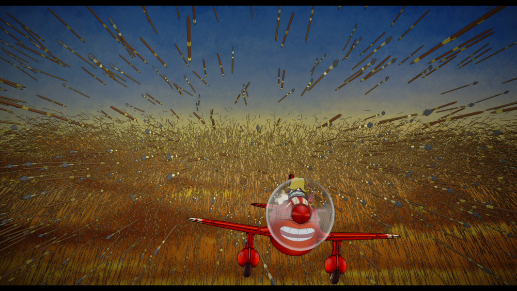 ۶-سکانسی از انیمیشن ماجراجویی با هواپیمای قرمز