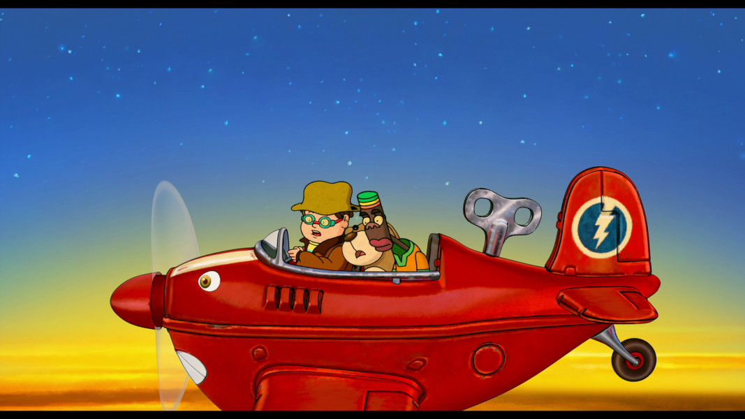 ۵-سکانسی از انیمیشن ماجراجویی با هواپیمای قرمز