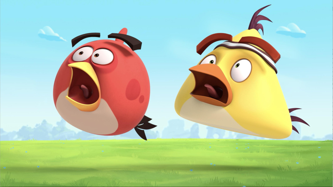 ۳-سکانسی از انیمیشن پرندگان خشمگین: داستان های تیرکمون سنگی