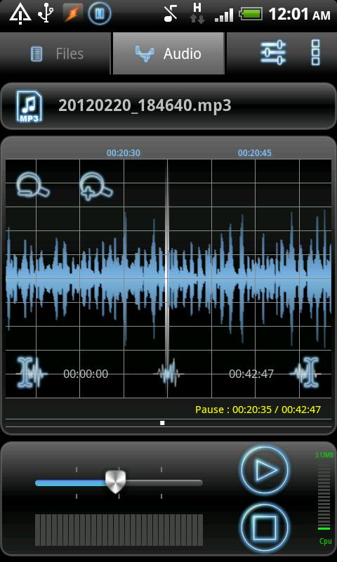 اسکرین شات 3 برنامه RecForge Lite - Audio Recorder