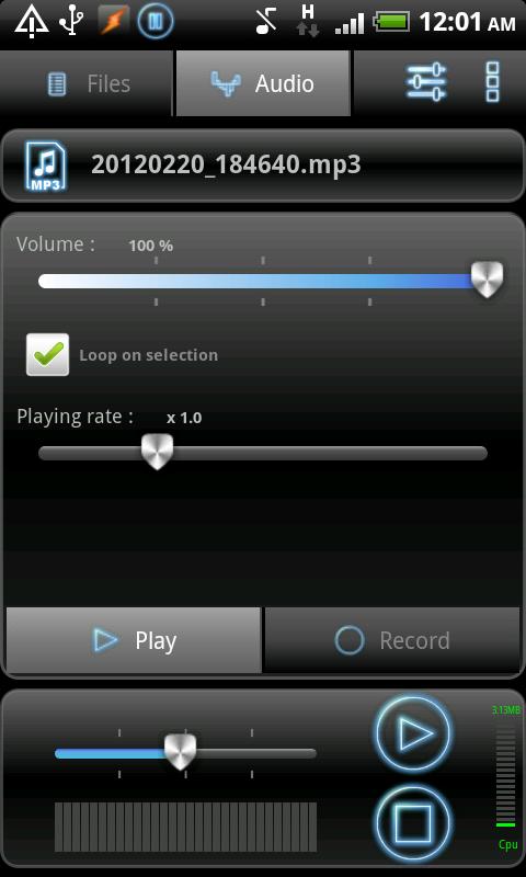 اسکرین شات 4 برنامه RecForge Lite - Audio Recorder