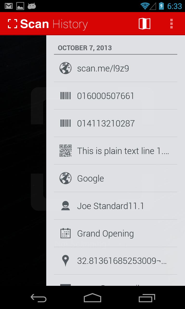 اسکرین شات 2 برنامه QR Code Reader