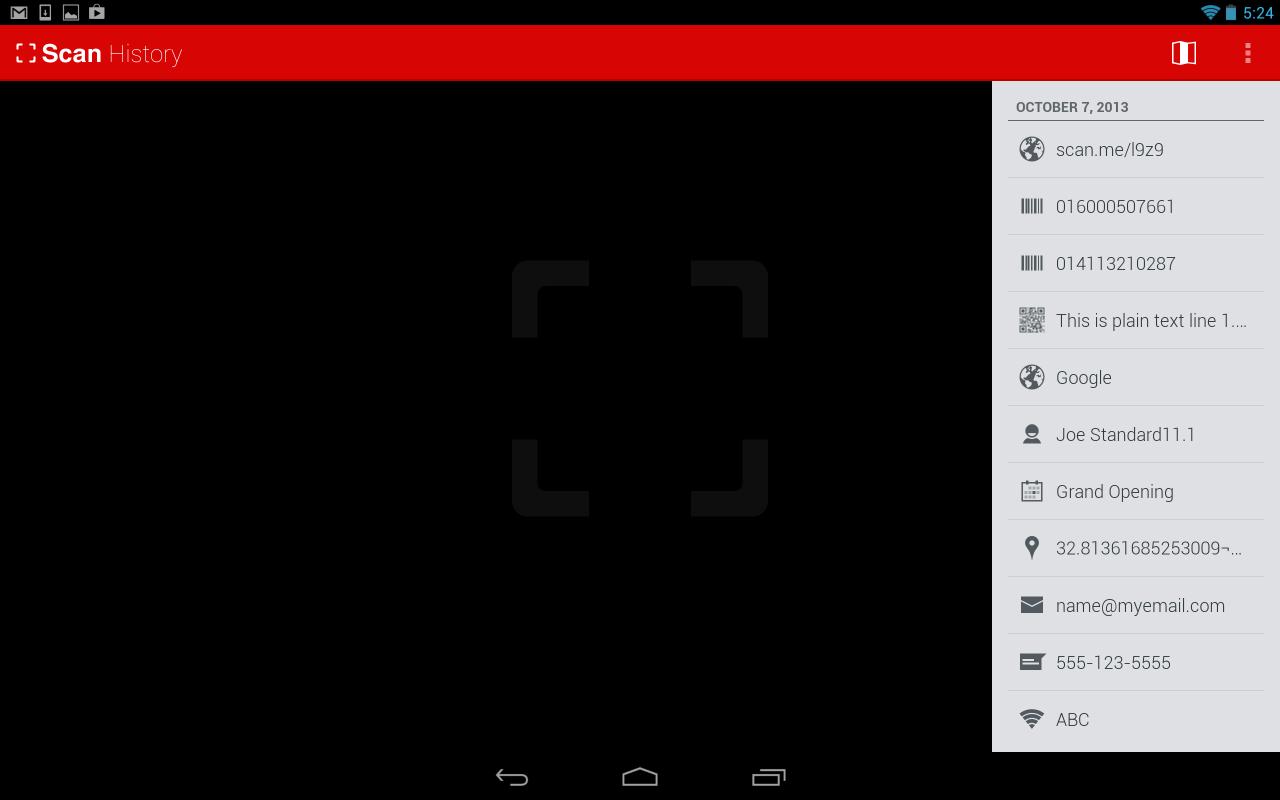 اسکرین شات 6 برنامه QR Code Reader