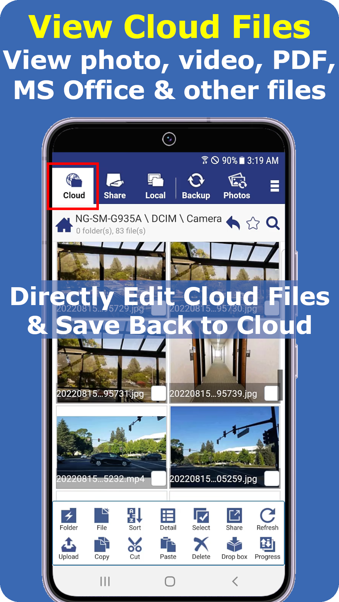 اسکرین شات 1 برنامه Cloud File Manager