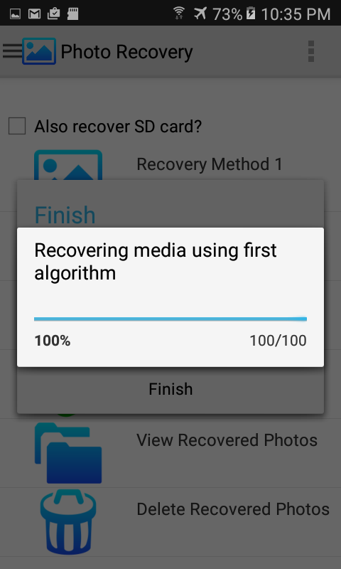 اسکرین شات 3 برنامه Photo Recovery - Image Restore