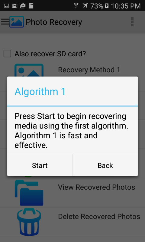اسکرین شات 2 برنامه Photo Recovery - Image Restore