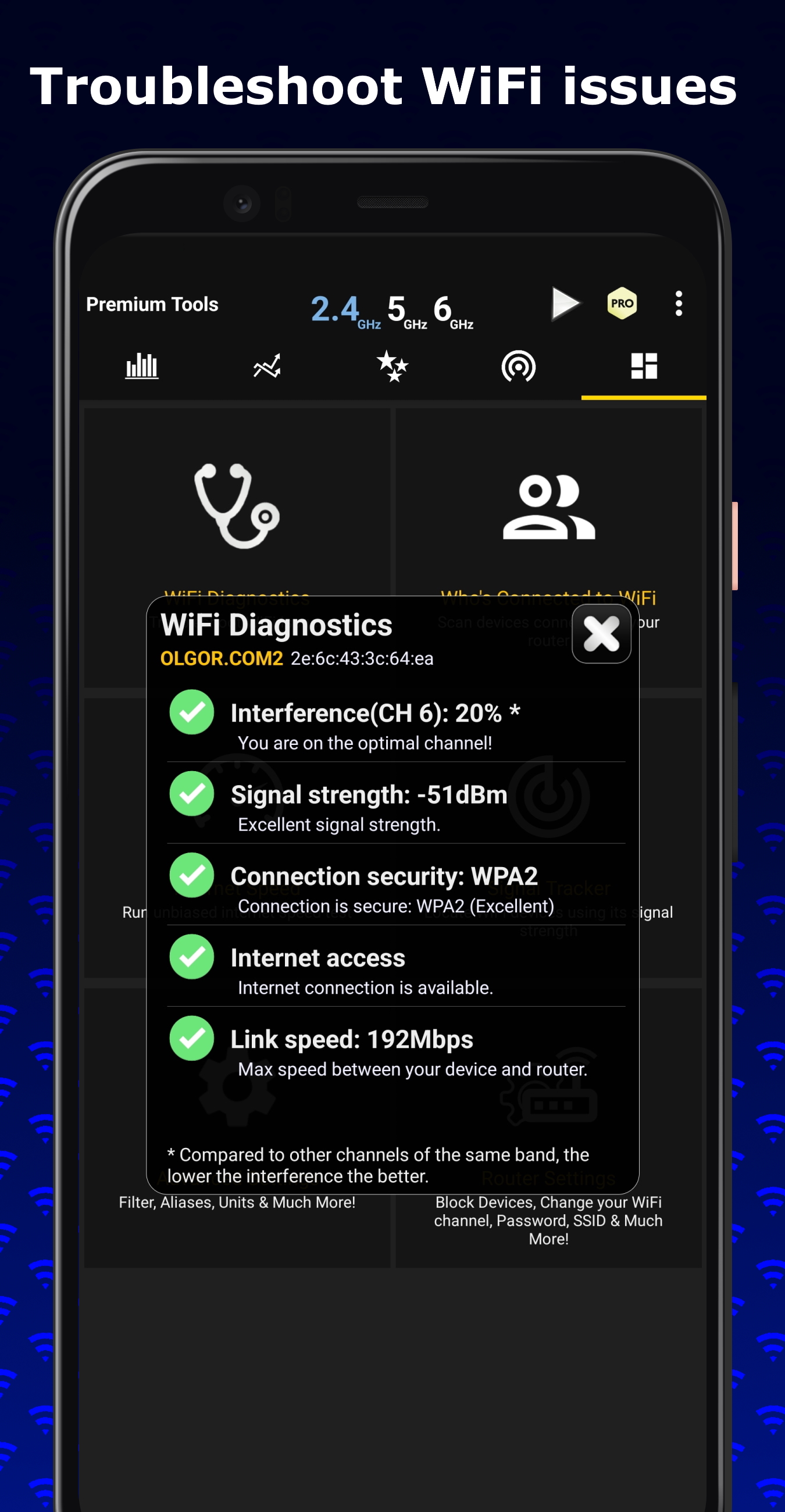 اسکرین شات 5 برنامه WiFi Analyzer