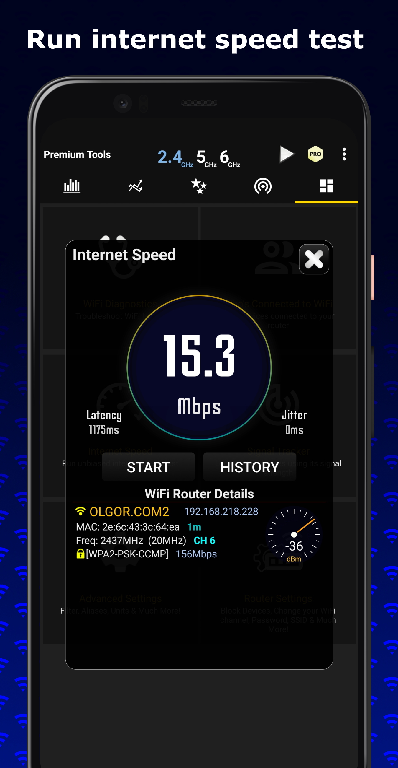 اسکرین شات 6 برنامه WiFi Analyzer