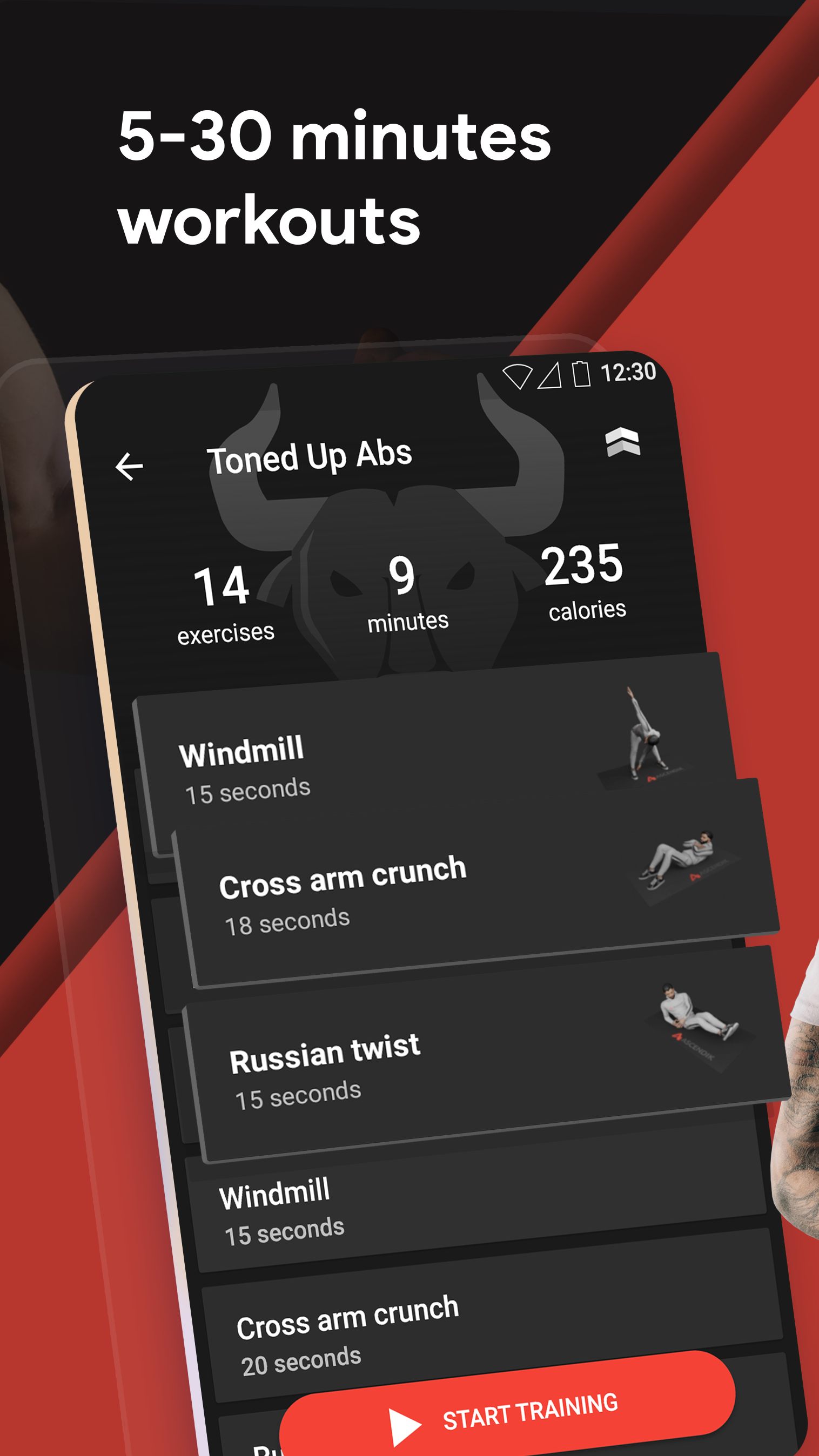 اسکرین شات 3 برنامه Abs Workout: Six Pack Training