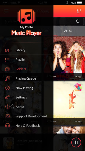 اسکرین شات 4 برنامه My Photo Music Player