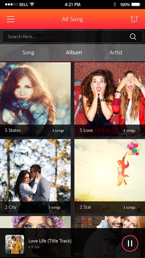 اسکرین شات 2 برنامه My Photo Music Player