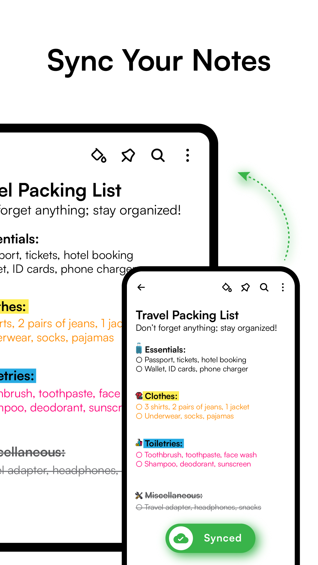 اسکرین شات 8 برنامه Notes: Color Notepad, Notebook