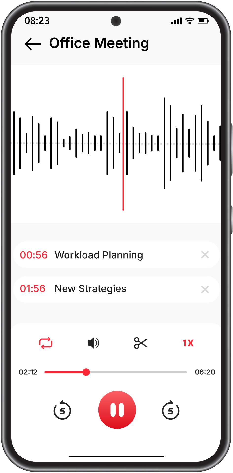 اسکرین شات 2 برنامه Voice Recorder
