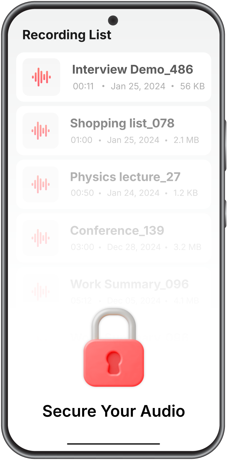 اسکرین شات 6 برنامه Voice Recorder