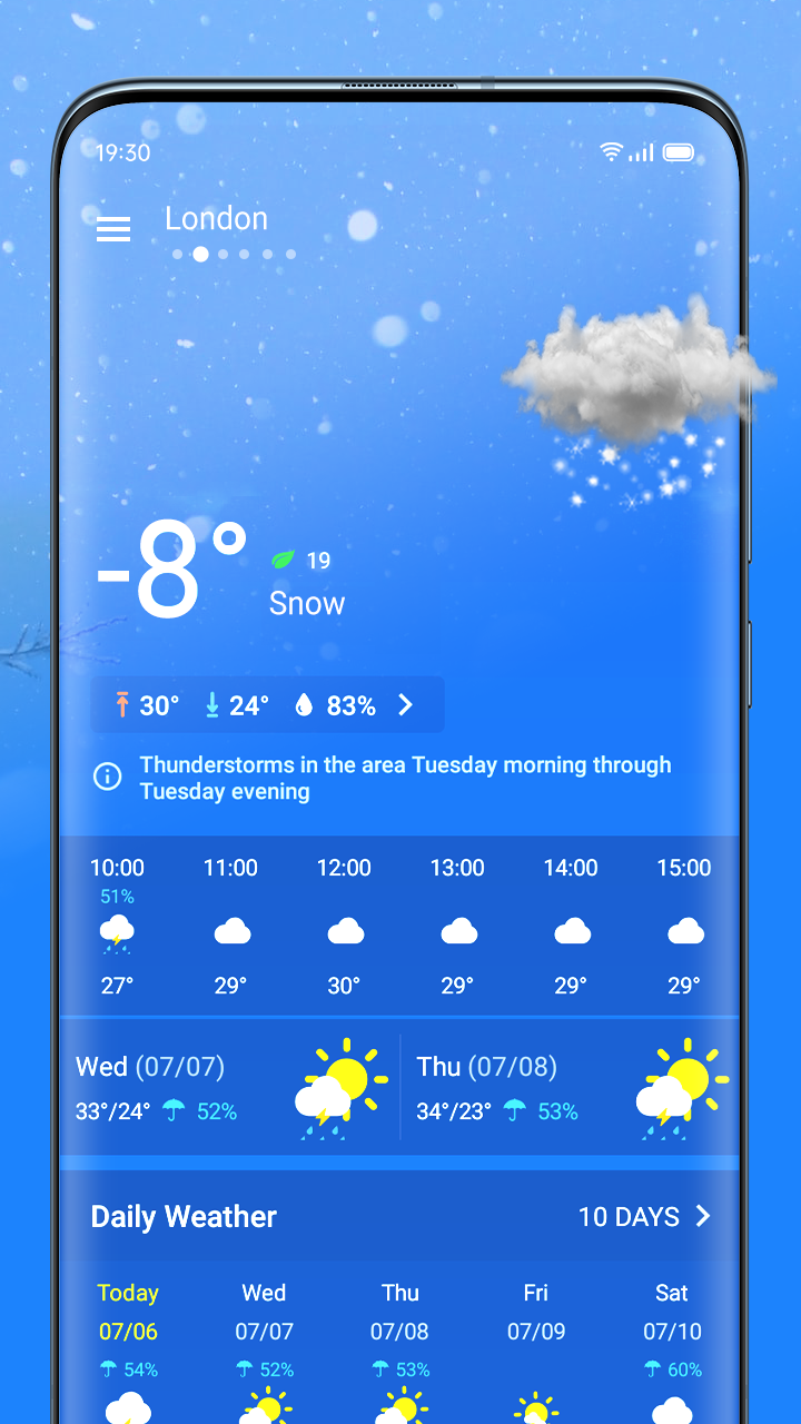 اسکرین شات 4 برنامه Live Weather & Radar, Alerts